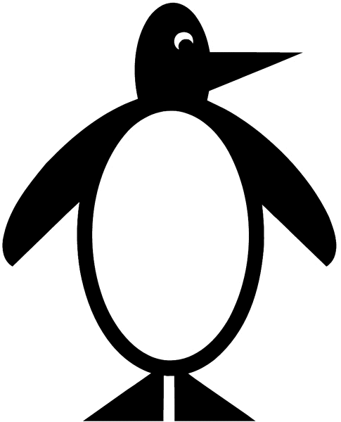 Penguin vinyl sticker. Customize on line.      Animals Insects Fish 004-0992  